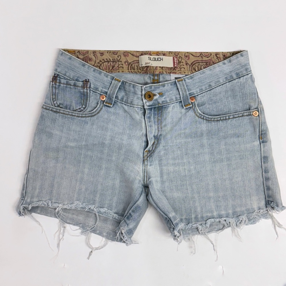 Vintage LEVIS Slouch 504 DENIM Jean Shorts - Size 11 - Red Tag